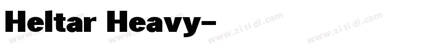 Heltar Heavy字体转换